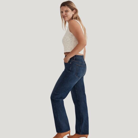 2/30 Madewell Low-Slung Straight Stoughton Wash Jeans-Size 29 - Picture 4 of 12